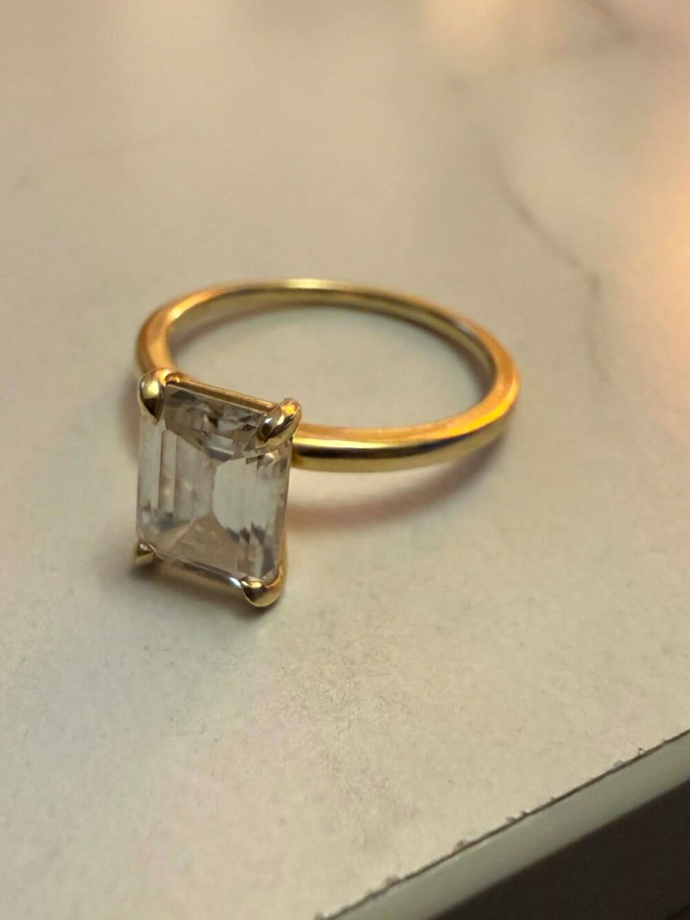 14k gold mossanite size 6